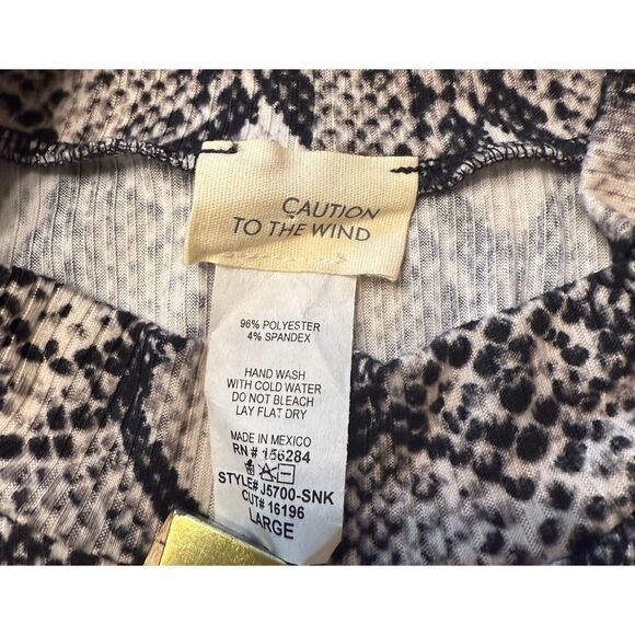 Caution To The Wind Sleeveless Snake Print MIDI Dress Womens Size Large - Picture 4 of 5